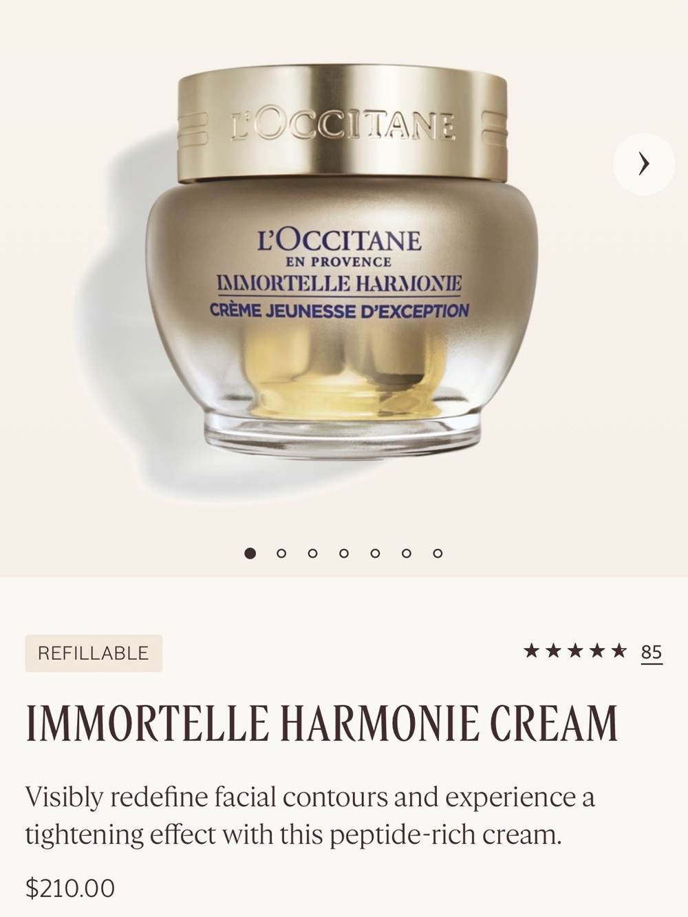 L'OCCITANE Immortelle Harmonie Cream